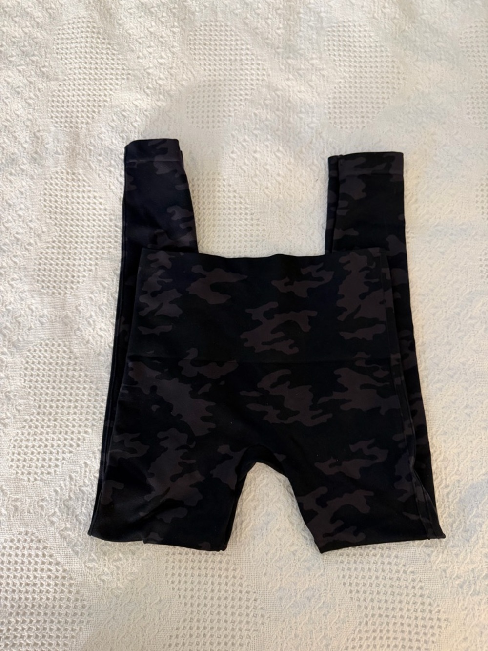 SPANX Black & Dark Gray Camo High-Waist Leggings